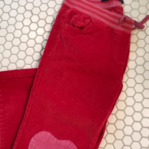 Big Girl Corduroy Pants with Heart Knee Patch