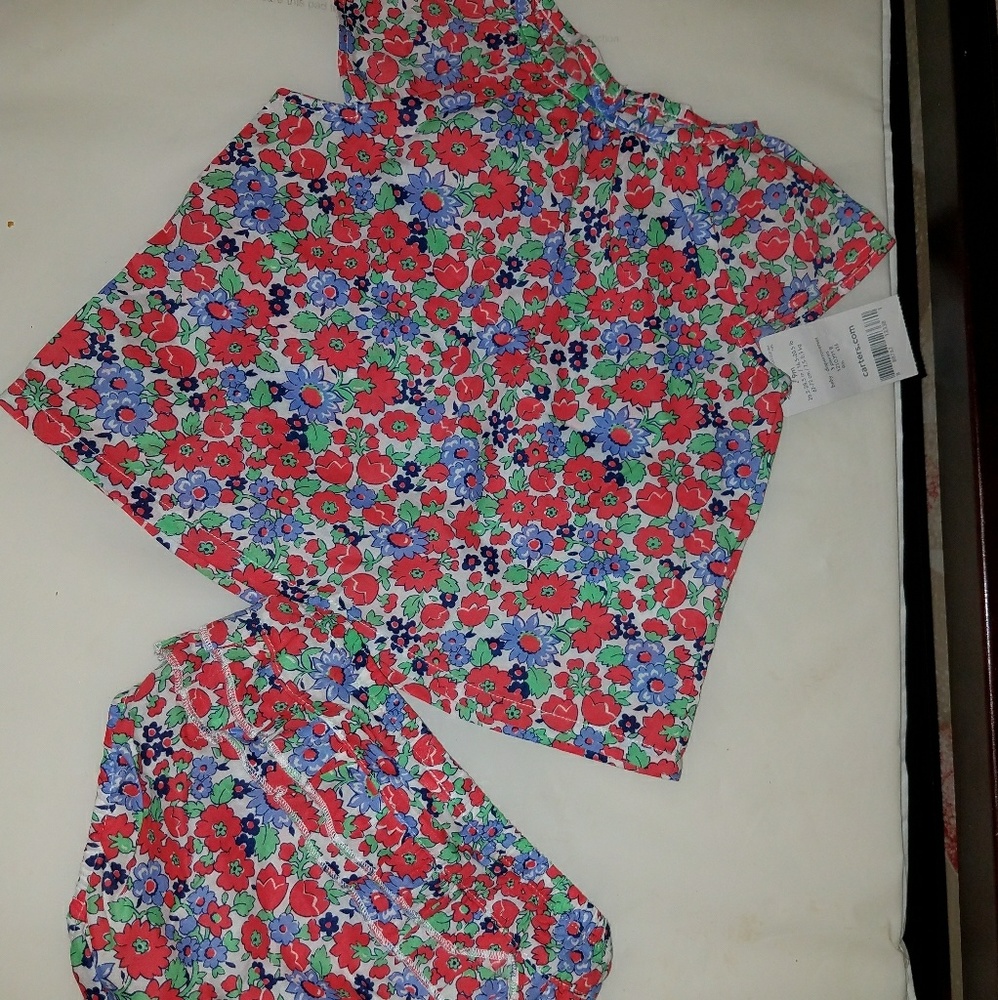 9M matching floral print set