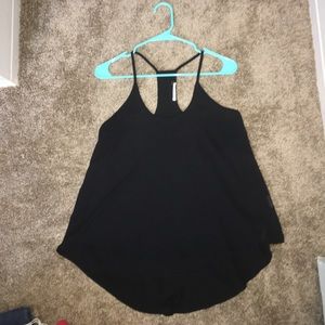 Black Sheer Tank Top Blouse