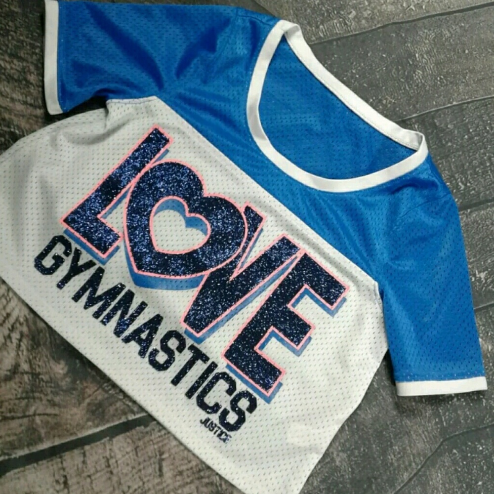 Girl JUSTICE Love Gymnastics Shirt Sz 12