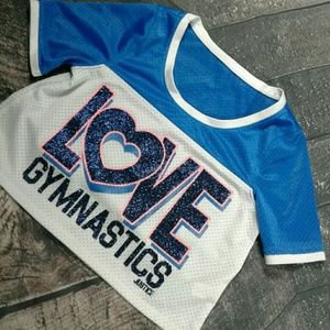 Girl JUSTICE Love Gymnastics Shirt Sz 12