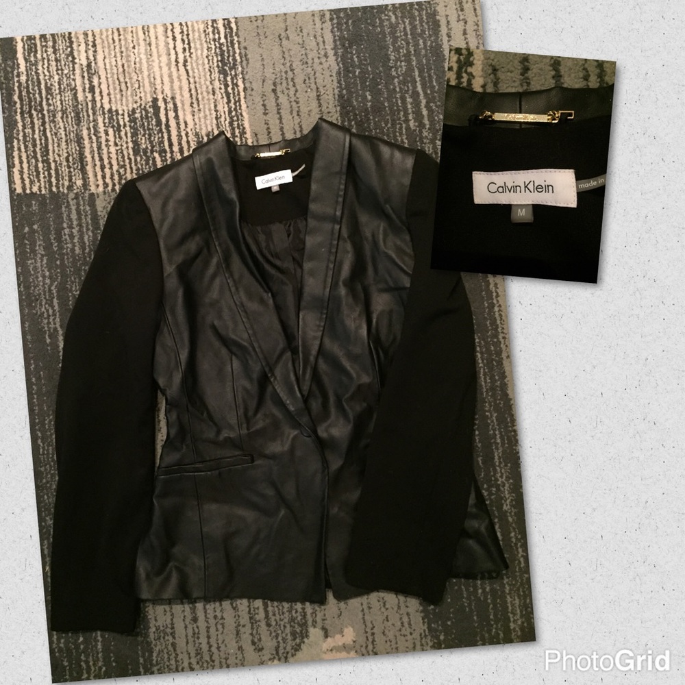 Calvin Klein Mixed Media Blazer Size M