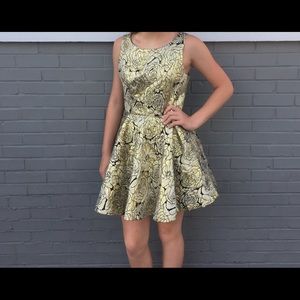 Gold and black dress