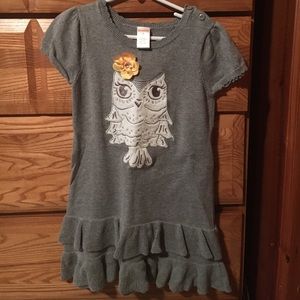 Cute Gray sweater dress with owl on front