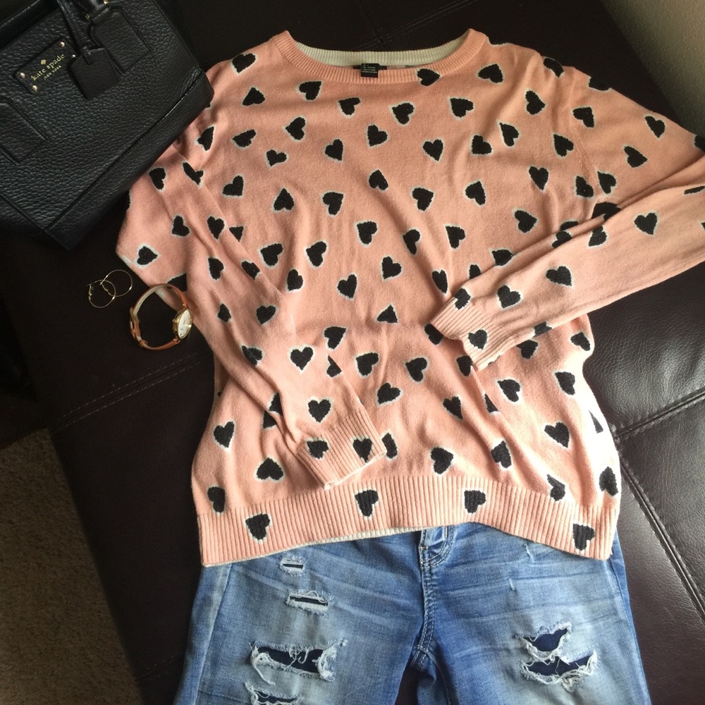 Forever 21. Peachy color with black hearts. L