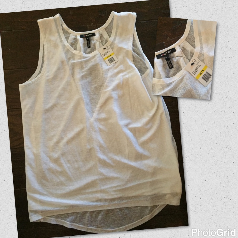 Kind Of White Hi Low Top Size M