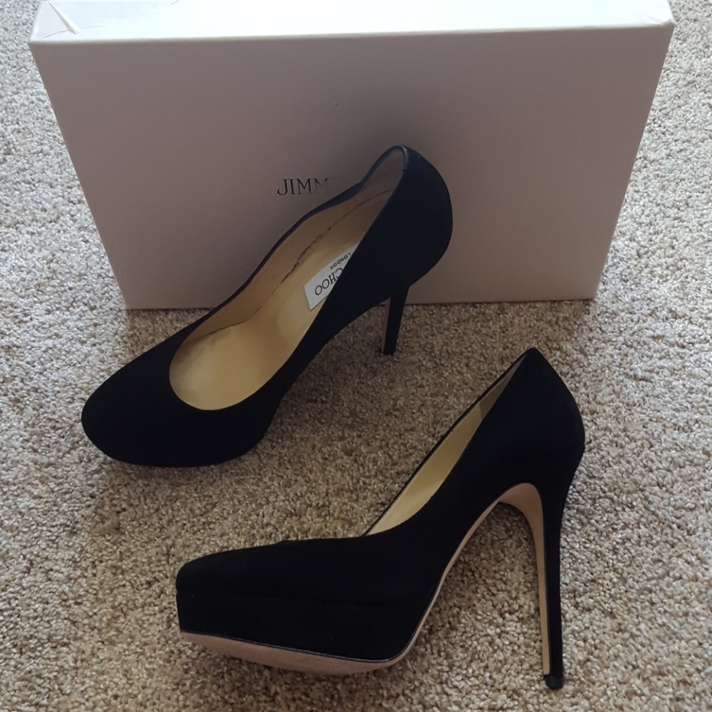 🎈HP🎈 Jimmy Choo Black Cosmic Pumps- ASO Kate Middleton - Rare! - Picture 5 of 8