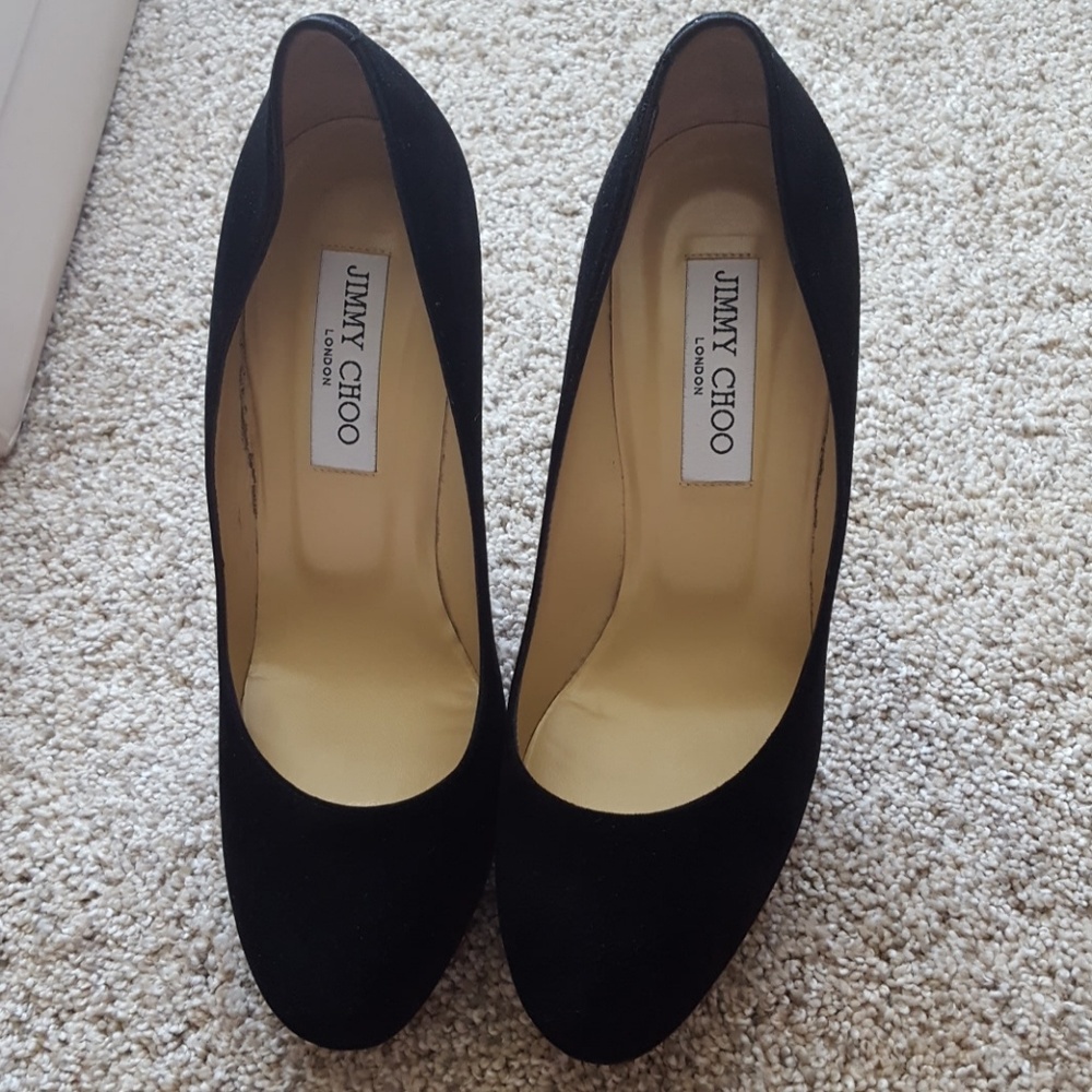 🎈HP🎈 Jimmy Choo Black Cosmic Pumps- ASO Kate Middleton - Rare! - Picture 6 of 8