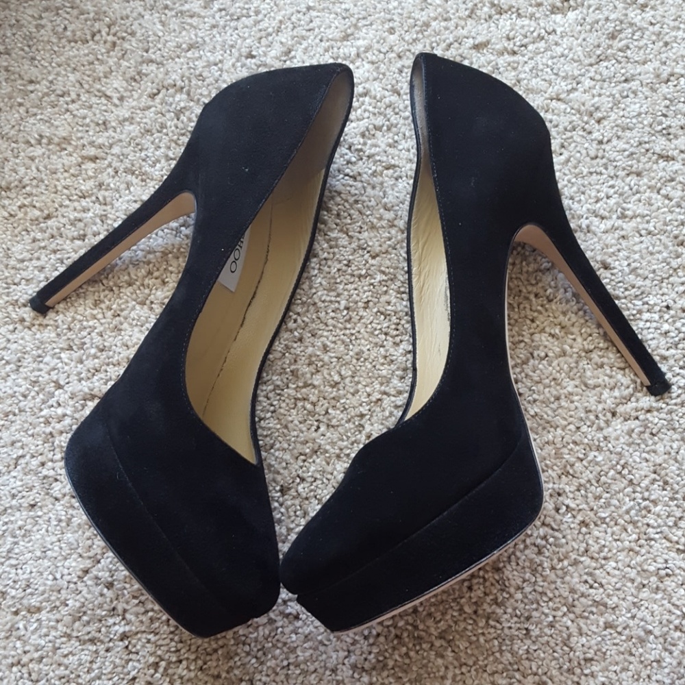 🎈HP🎈 Jimmy Choo Black Cosmic Pumps- ASO Kate Middleton - Rare! - Picture 8 of 8