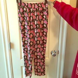 Pink rose pants