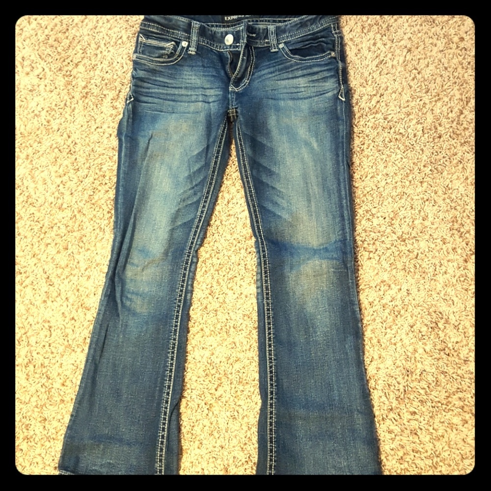 Express flare jeans 6 short