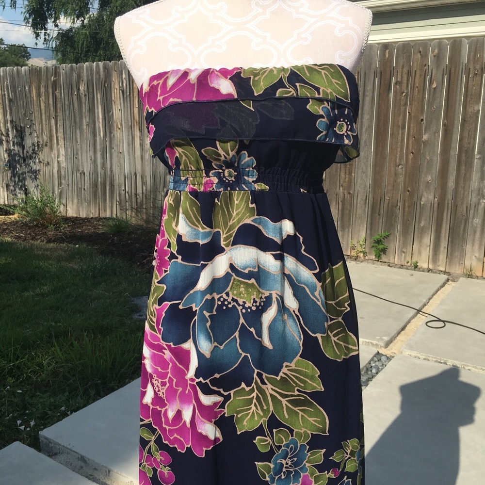 Floral Navy Maxi Dress