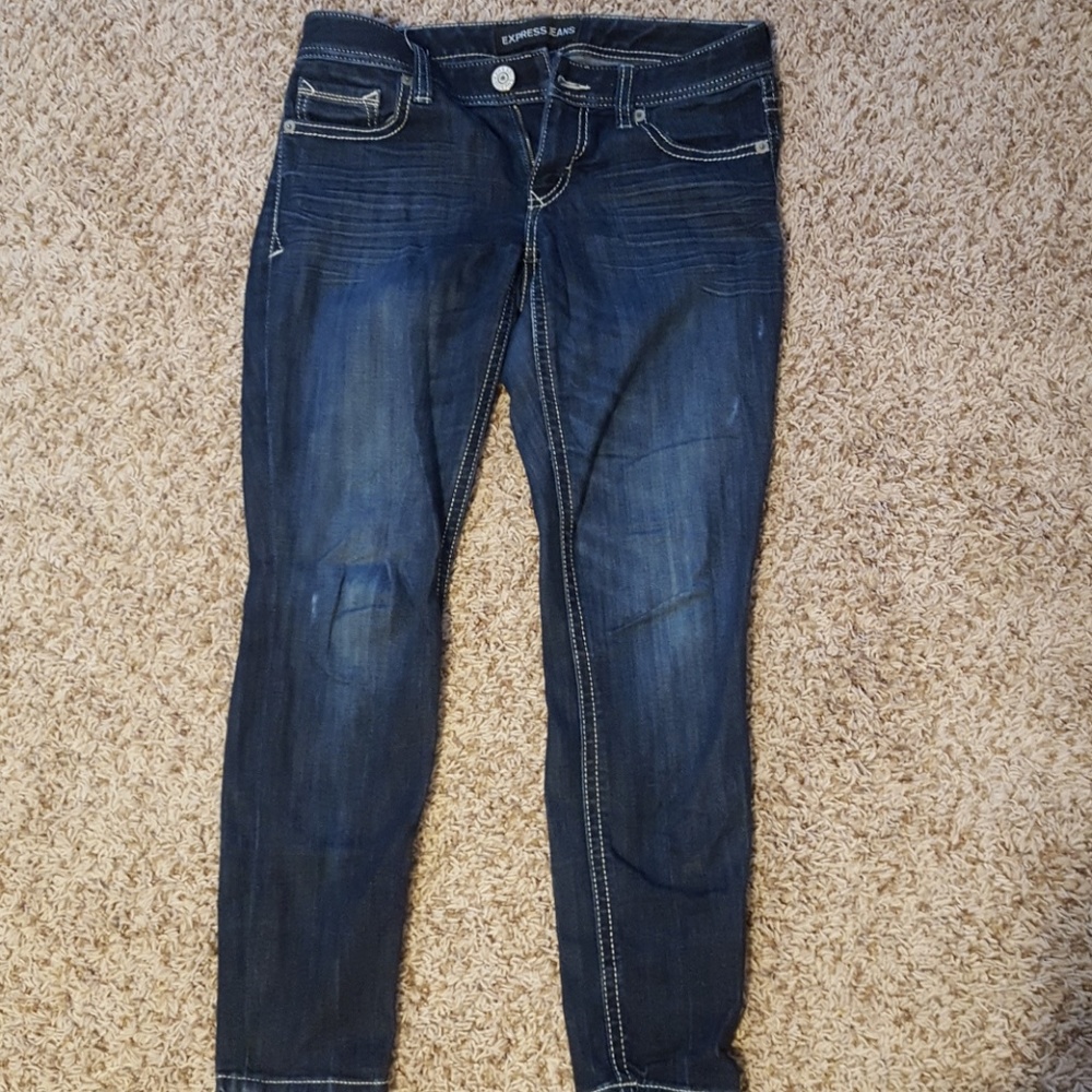 Express Dark Wash Jeans 6 short