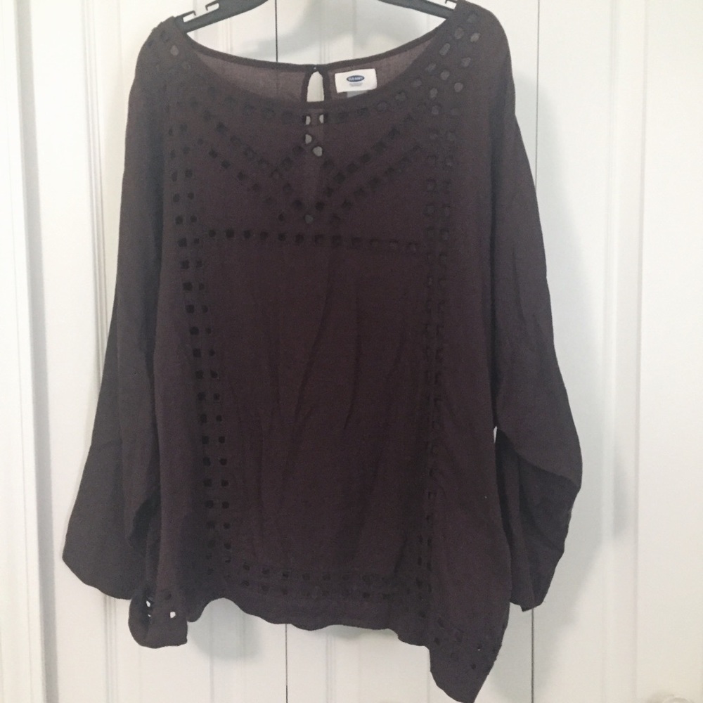 linen eyelet blouse