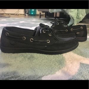 Sperry black boat shoes
