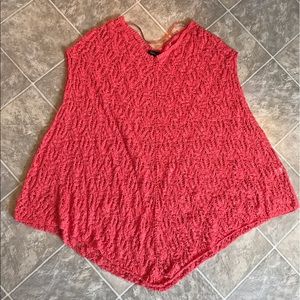 Coral plus size shrug