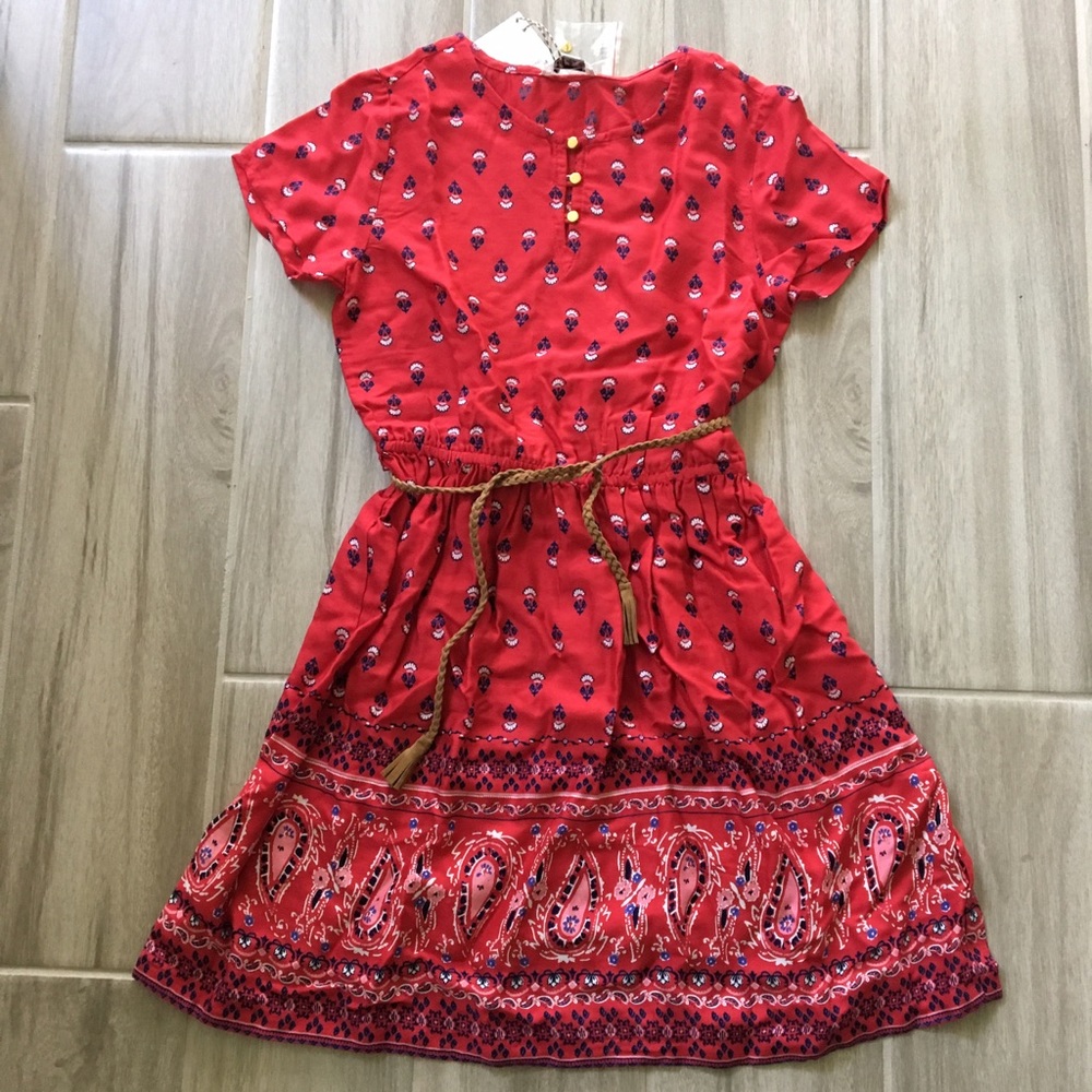 Dex short sleeve print dress