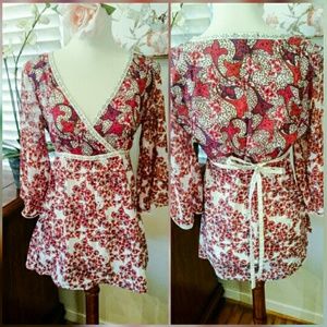 Boho paisley floral blouse