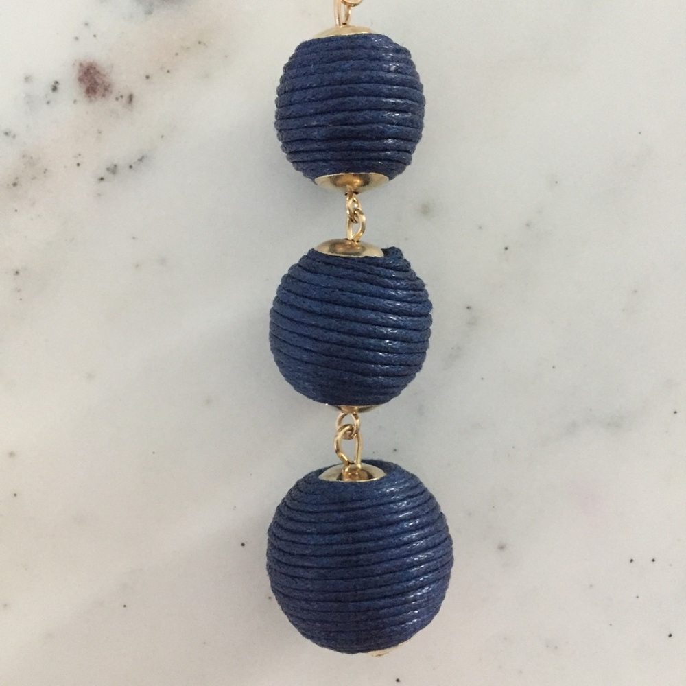 "Libby" Earrings || Navy Blue Bon Bon - Picture 5 of 9