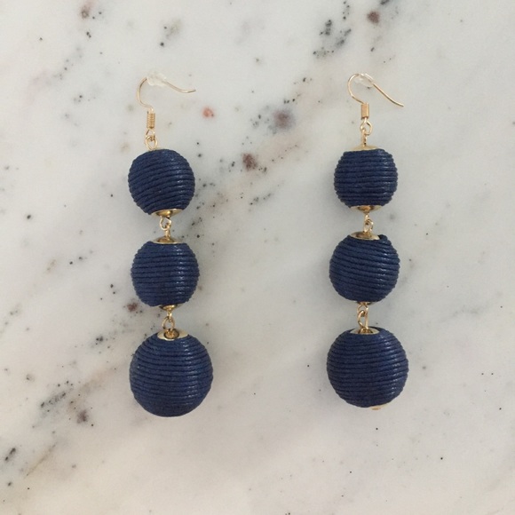 "Libby" Earrings || Navy Blue Bon Bon - Picture 2 of 9