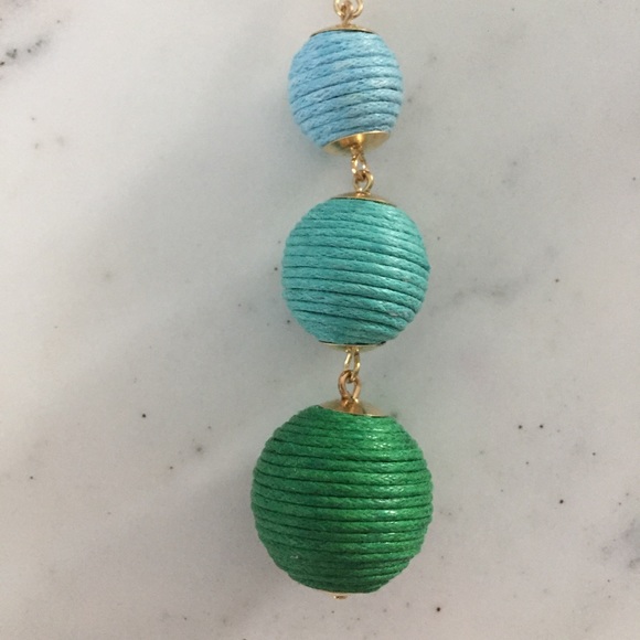 "Libby" Earrings || Green & Sky Blue Ombré Bon Bon - Picture 5 of 9