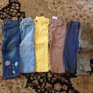 Size 2t lot of girl's jeans.