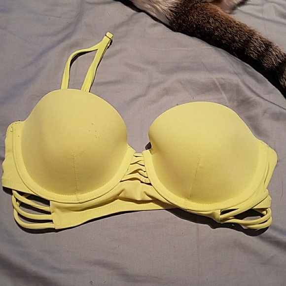 Victoria secret midi Beach bandeau neon yellow 32C - Picture 2 of 4