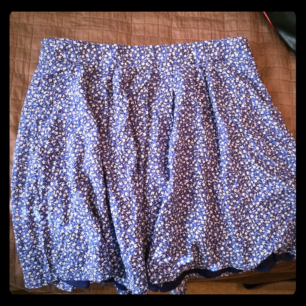 Navy with flowers skirt