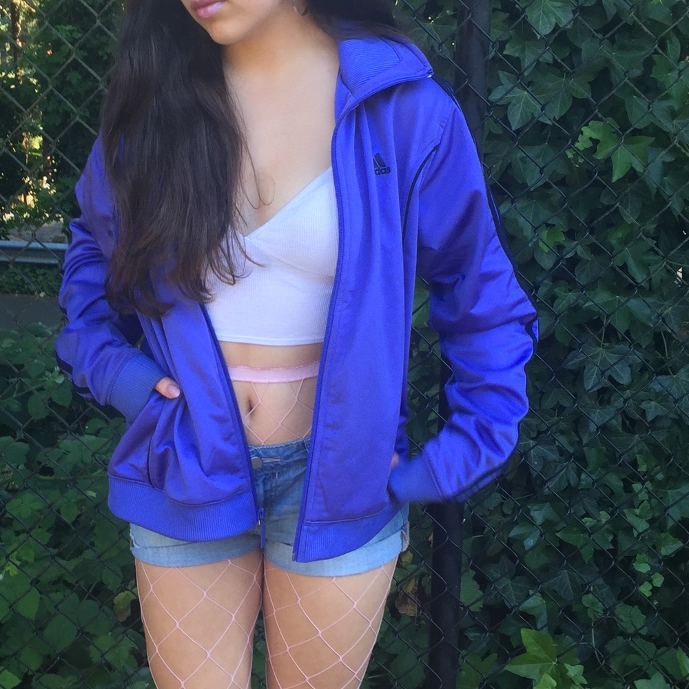 Purple Adidas Track Jacket