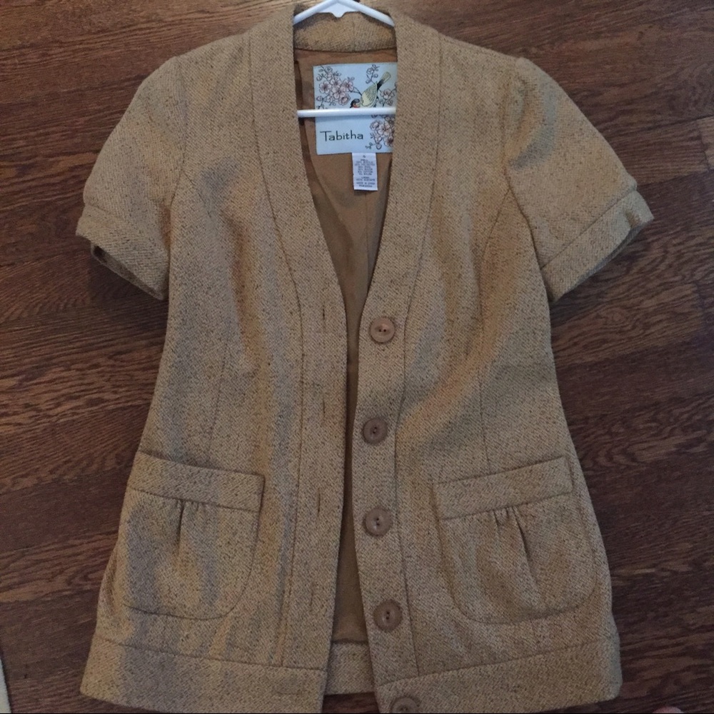 Anthropologie tweed blazer
