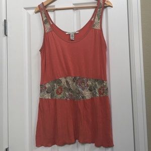 American rag, coral, floral patterned tank