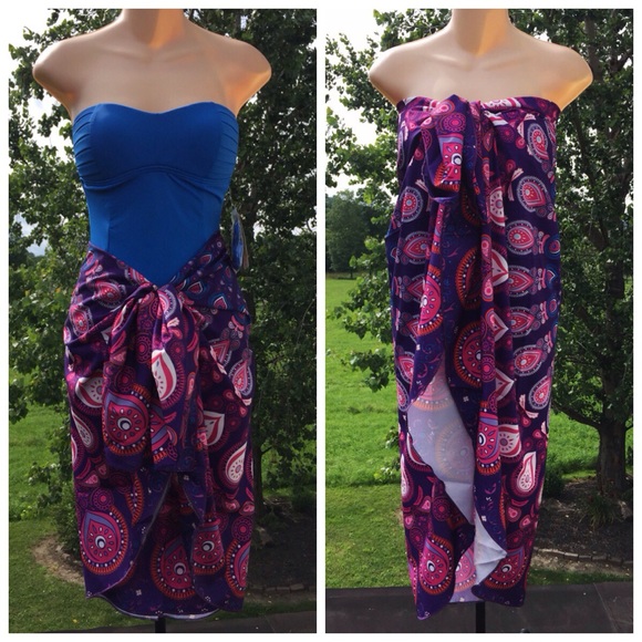 BeautiFuL Magenta PiNK VersatiLe Swim Cover Beach 56” Blanket - Picture 3 of 8