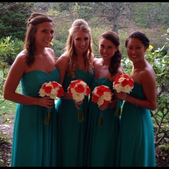 Jasmine B2 Turquoise Bridesmaid dress size 6 - Picture 2 of 3