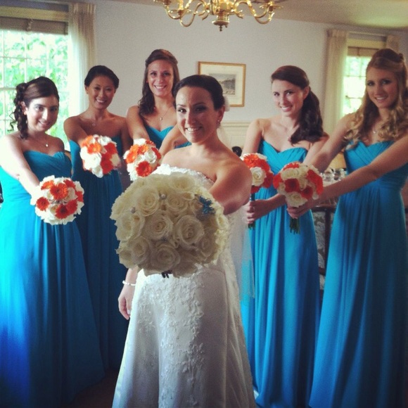 Jasmine B2 Turquoise Bridesmaid dress size 6 - Picture 3 of 3