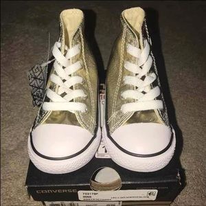 Toddler Converse Gold Hi Top Sneaker 6