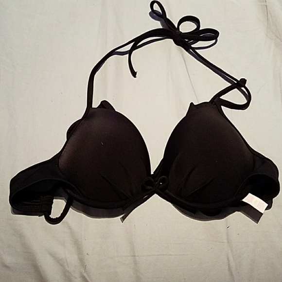 Victoria secret bikini top black 32B - Picture 2 of 2