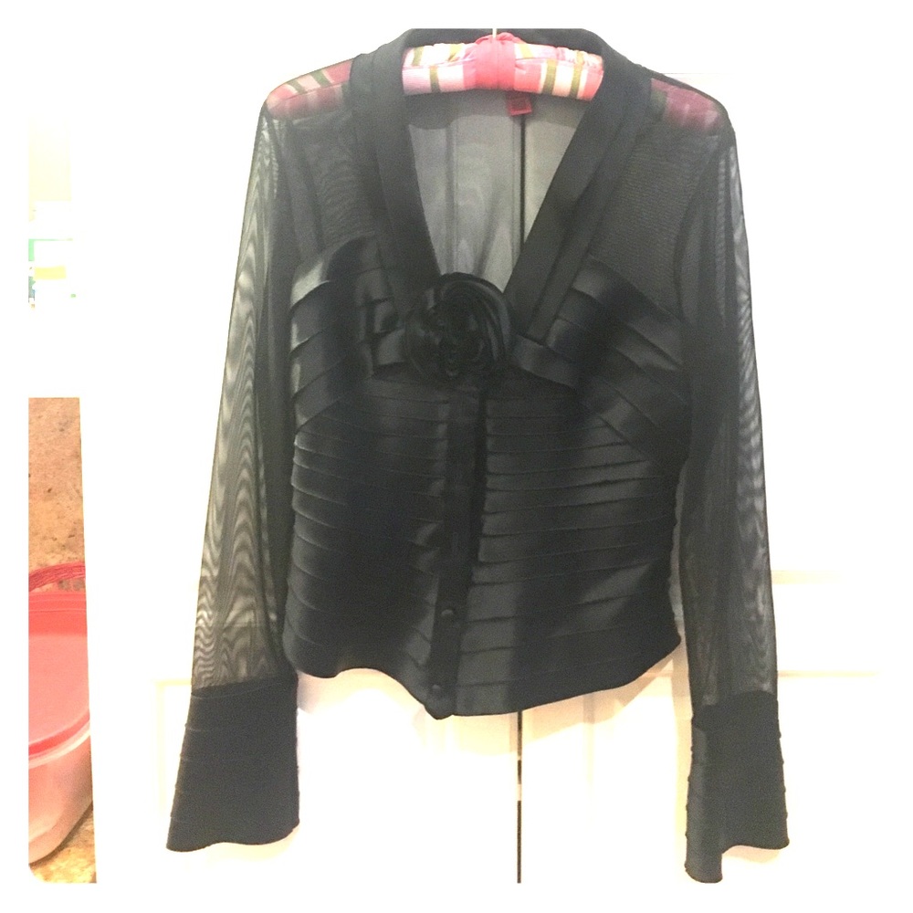 Satan and sheer dressy top