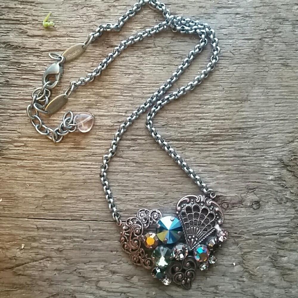 Sabika Bronze Heart Pendant Necklace