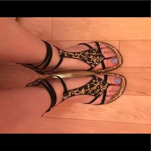 Cheetah print sandals