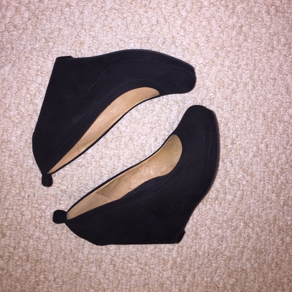 Black suede wedge heel by Aldo