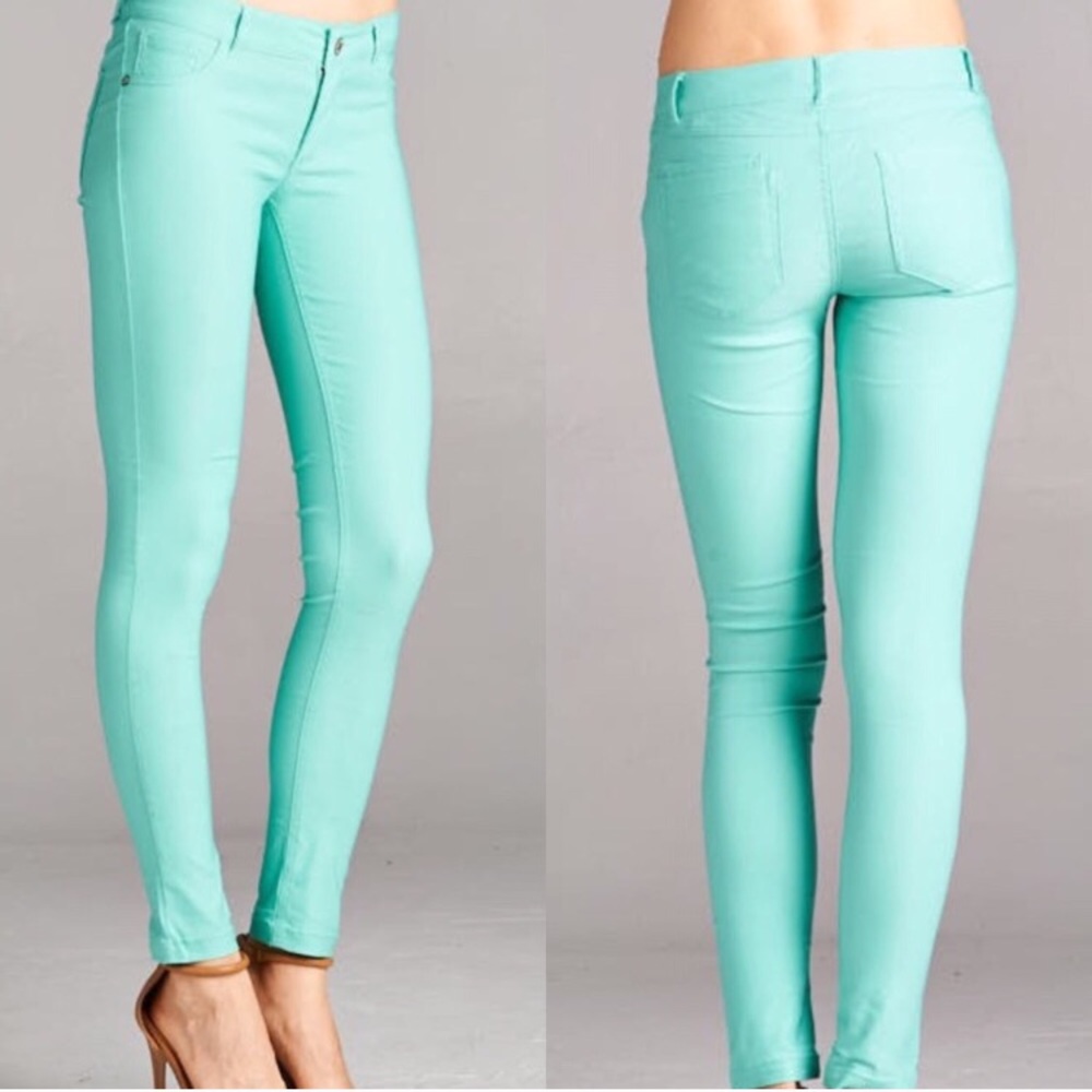 💥LAST CHANCE💥Stretchy Mint Skinny Jeans