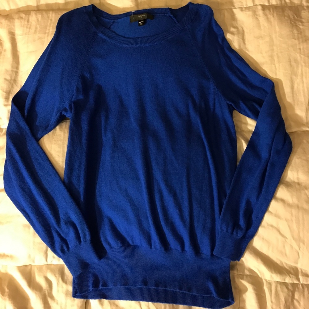 Royal blue long sleeve sweater