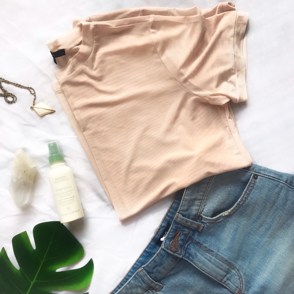 Mesh blush top