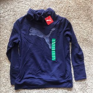 XL Purple Puma Cowl neck Sweater