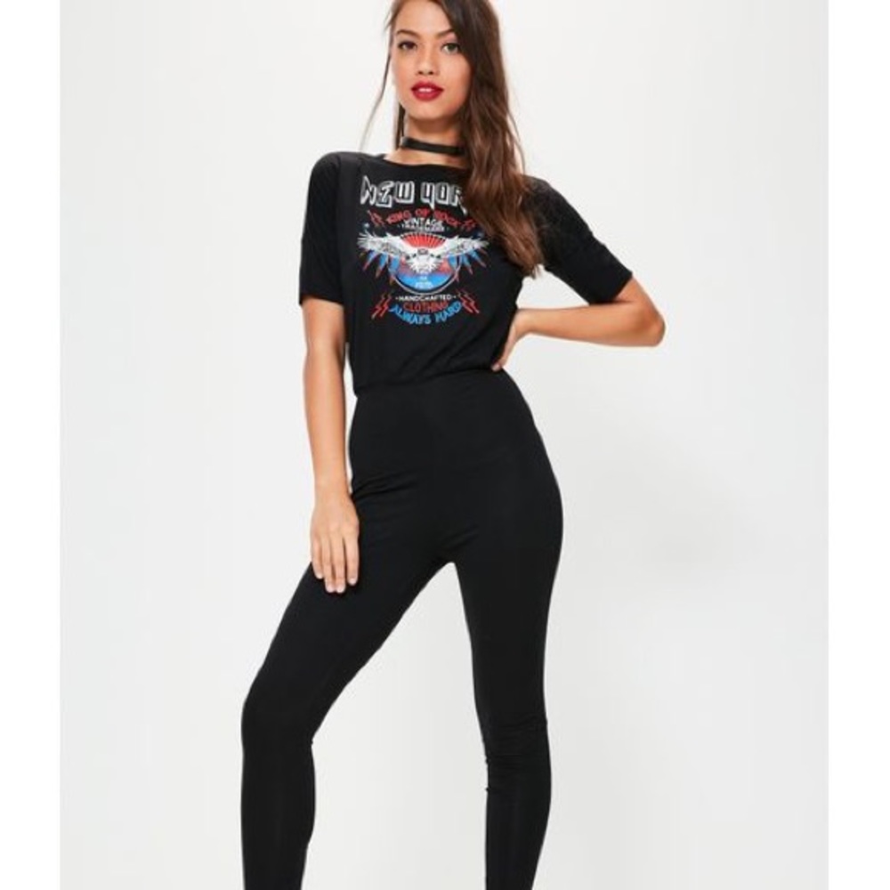 Missguided Black Rock Bodysuit