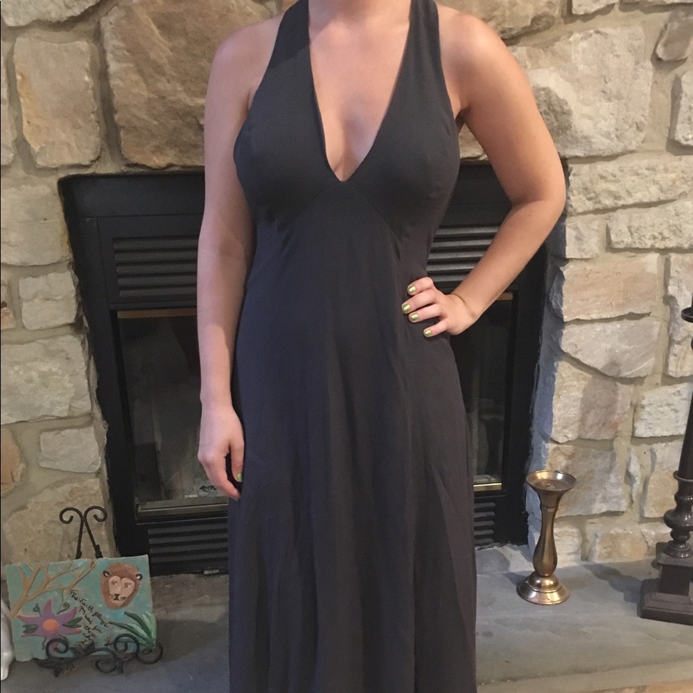 Grey midi dress