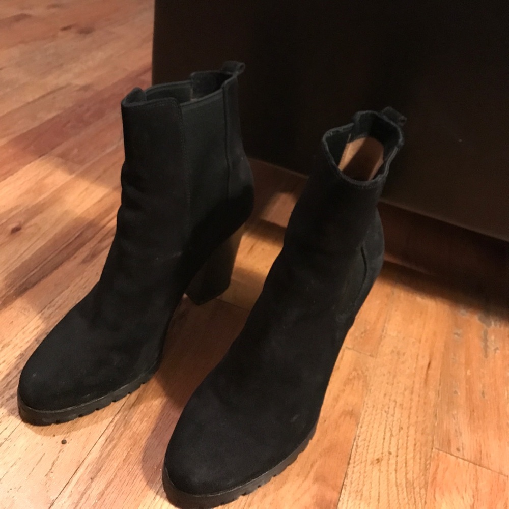 Suede Coach booties.