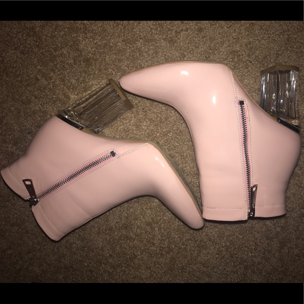 Pink Boot W/ Clear Heel - Picture 2 of 7