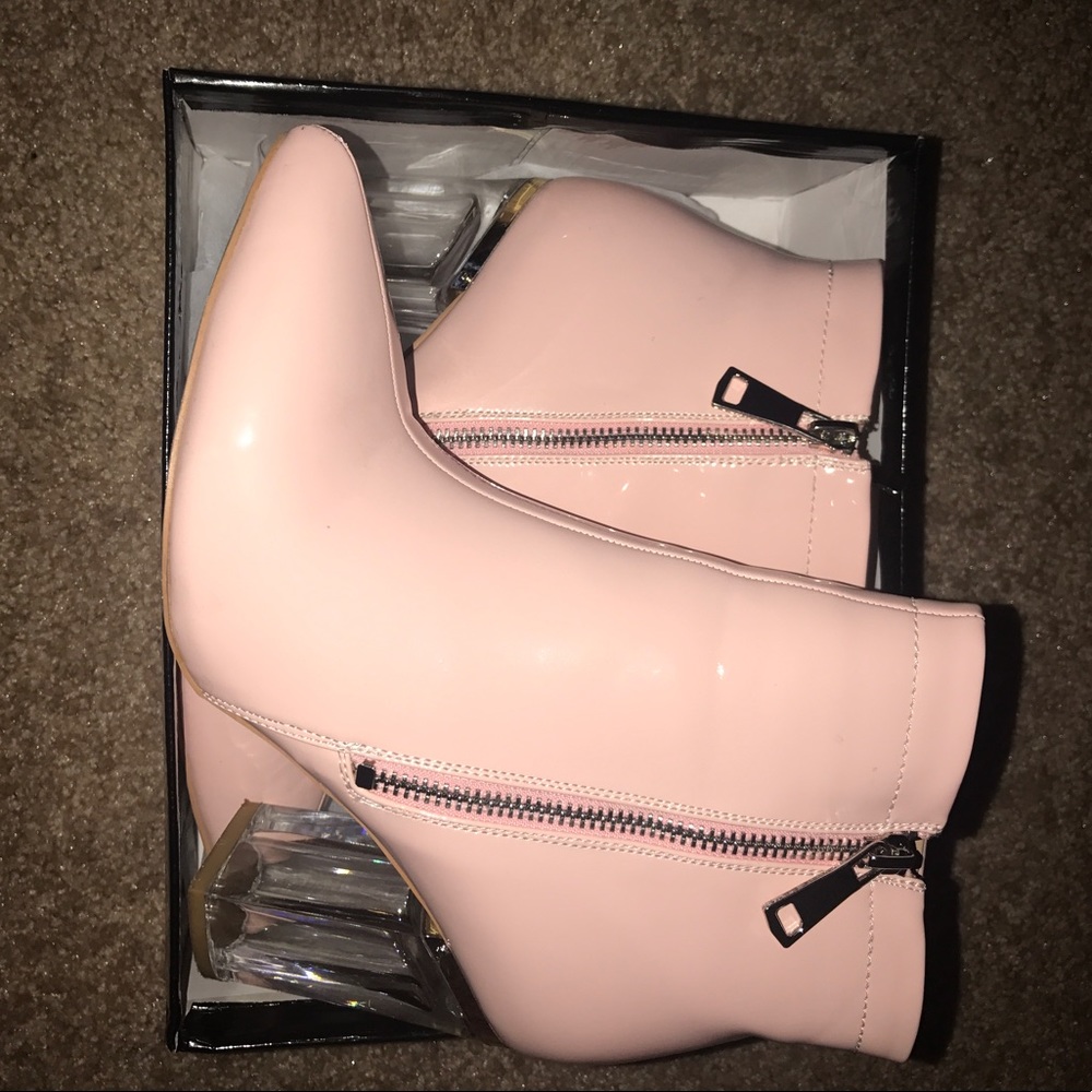 Pink Boot W/ Clear Heel - Picture 3 of 7