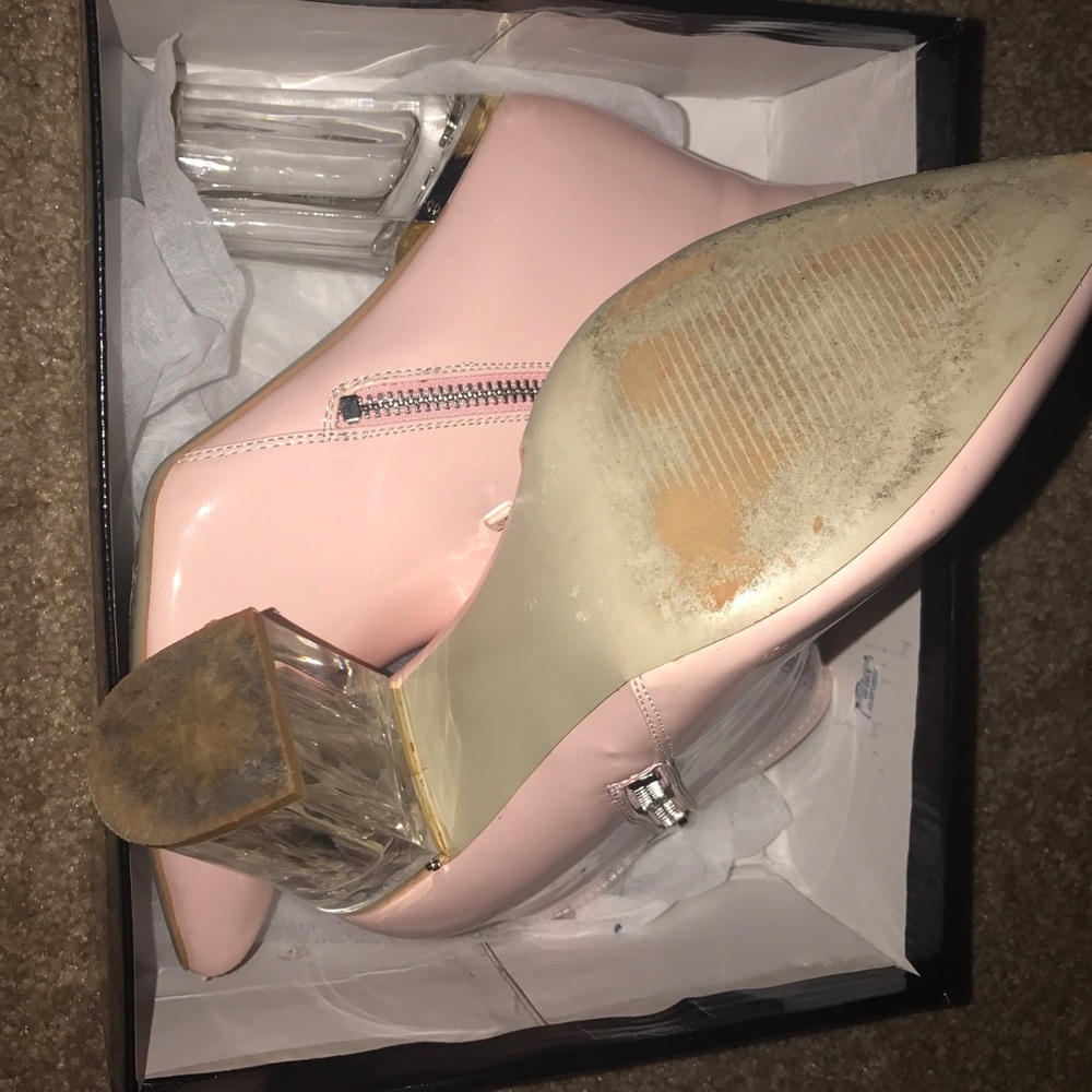 Pink Boot W/ Clear Heel - Picture 4 of 7